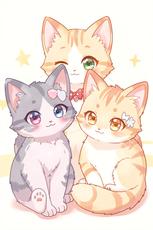 Adorable Anime Kittens
