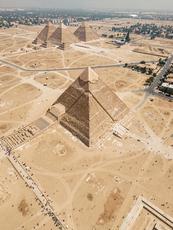 Aerial View Of Pyramids
