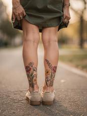 Ankle Tattoos For Women Flowers