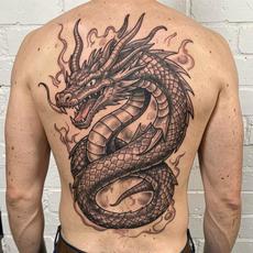 Back Tattoo Dragon