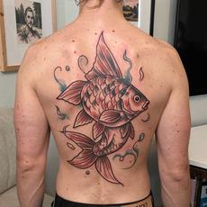 Back Tattoo Fish