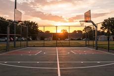 Basketball Court Sunset