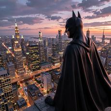 Batman Overlooking The City