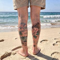 Beach Leg Tattoos