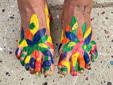 Colorful Painted Feet
