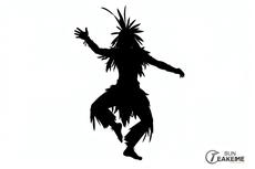 Dancing Tribal Silhouette