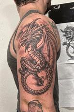 Dragon On The Back Tattoo