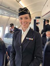 Elegant Flight Attendant
