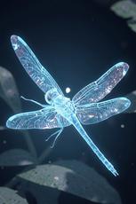 Ethereal Blue Dragonfly