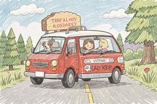 Family Road Trip Drawing