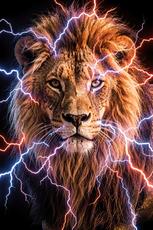 Fierce Lightning Lion