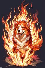Flaming Dog Spirit