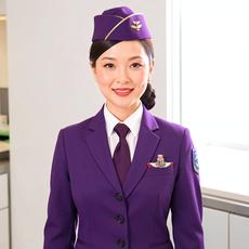 Flight Attendant Purple Uniform
