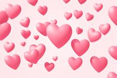 Floating Pink Hearts