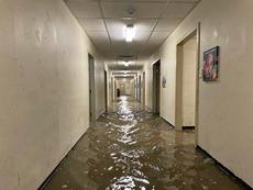 Flooded Indoor Hallway
