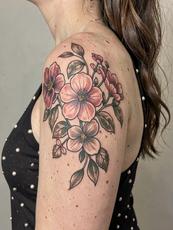 Floral Shoulder Tattoo