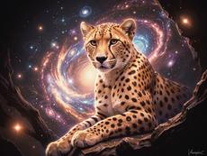 Glowing Galaxy Cheetah