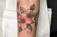 Hibiscus And Hummingbird Tattoo