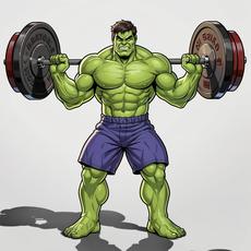 Hulk Lifting Weights