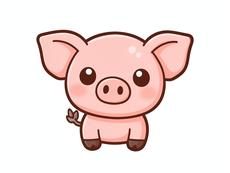 Kawaii Pink Piglet