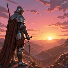 Knight Looking At Sunset