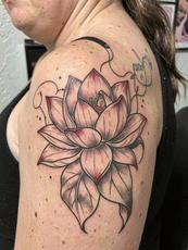 Lotus Shoulder Tattoo