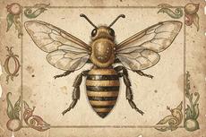 Medieval Bee Drawing