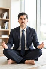 Meditating Businessman