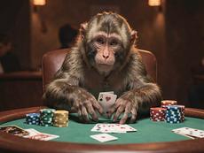 Monkey Playing Poker