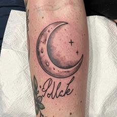 Moon Ankle Tattoo