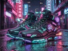 Neon Cyberpunk Sneakers