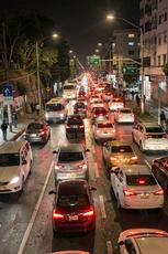 Nighttime Traffic Jam