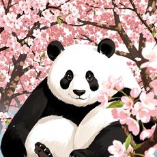 Panda And Cherry Blossom