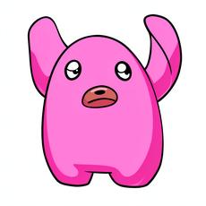 Pink Blob Character