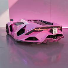 Pink Futuristic Sports Car