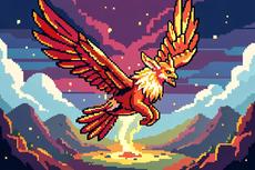 Pixel Phoenix Rising