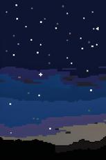 Pixelated Night Sky