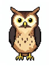 Pixelated Owl