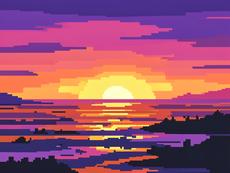 Pixelated Sunrise