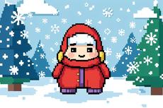 Pixelated Winter Friend