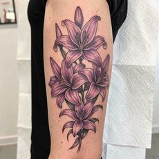 Purple Lily Tattoo Designs