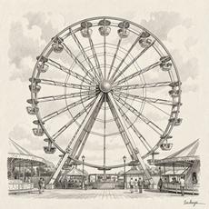 Realistic Ferris Wheel Drawing