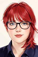 Red Hair With Glasses