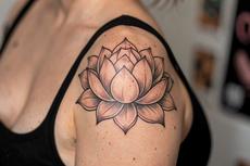 Shoulder Lotus Tattoo