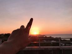 Sunset Peace Sign