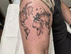 Tattoo Of World Map