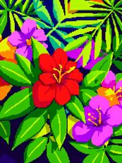 Tropical Pixel Bloom