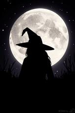 Witch Moon Silhouette