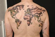 World Map Tattoo Back